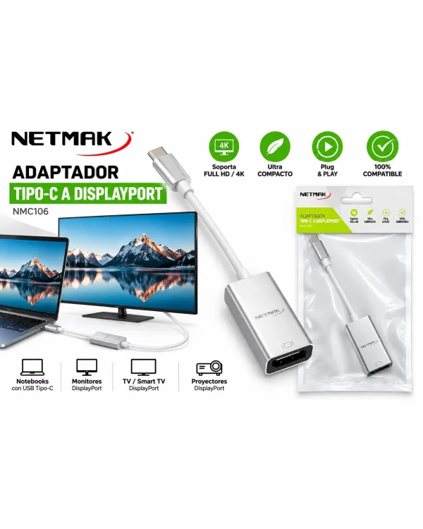 Adaptador TipoC a Display port