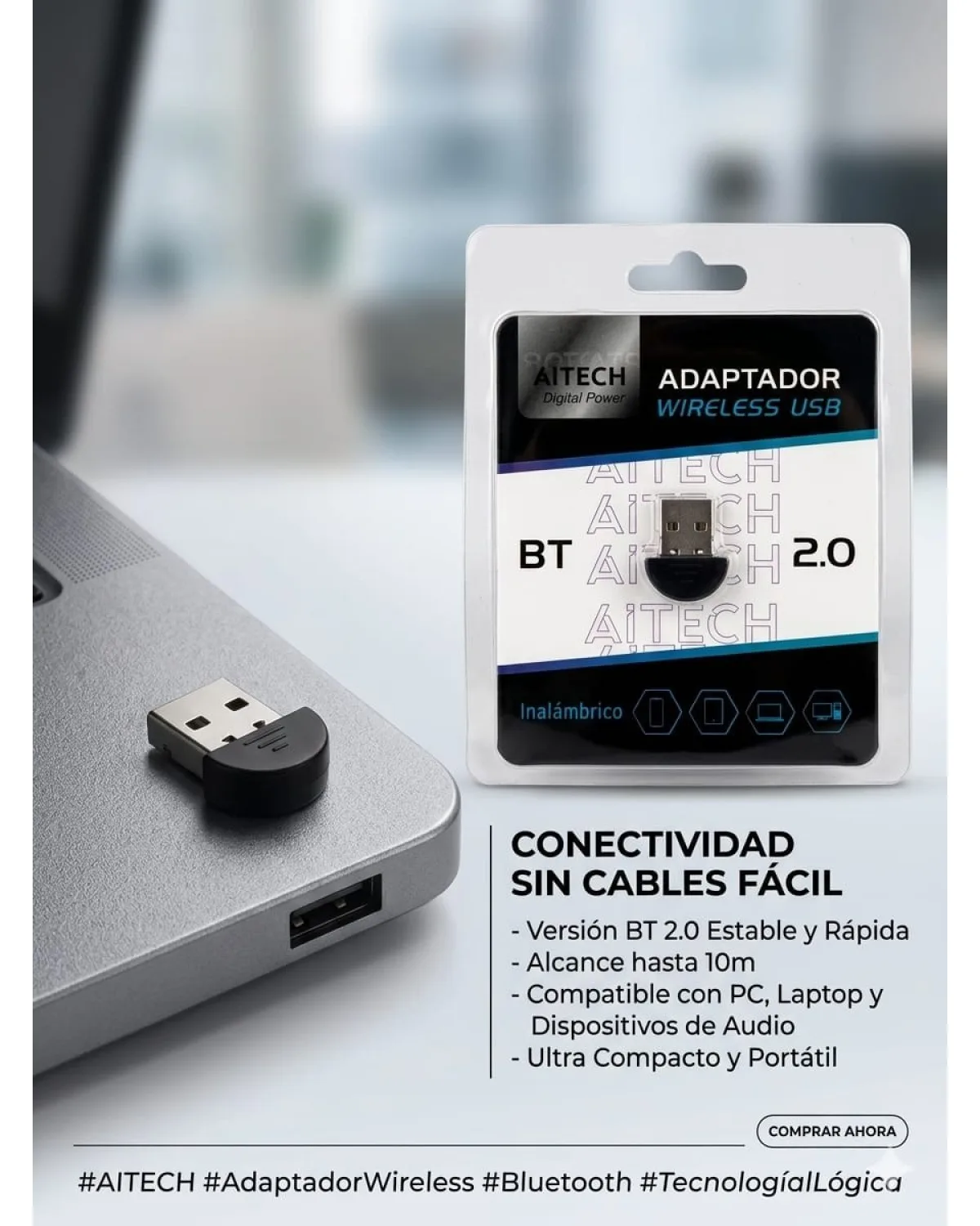 Adaptador usb BLUETOOTH NETMARK O AITECH