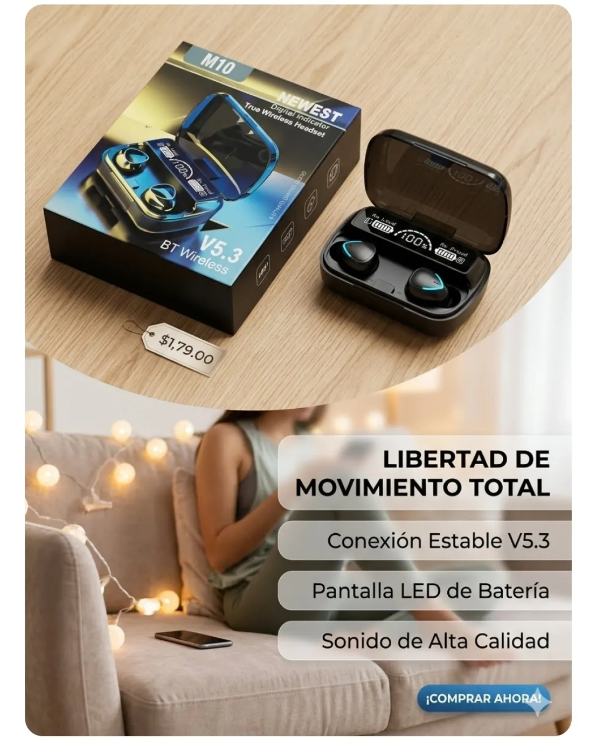 Auriculares Bluetooth (cucarachita) comunes (todos los modelos)