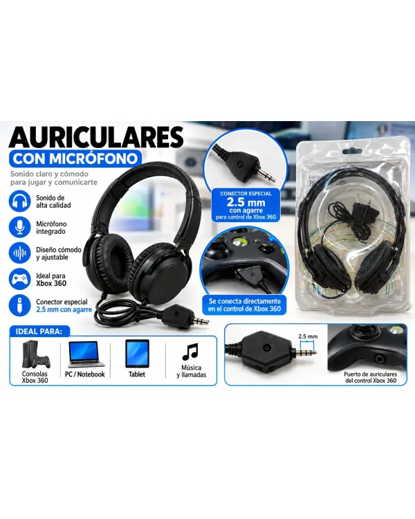 Auriculares Vincha PARA XBOX 360