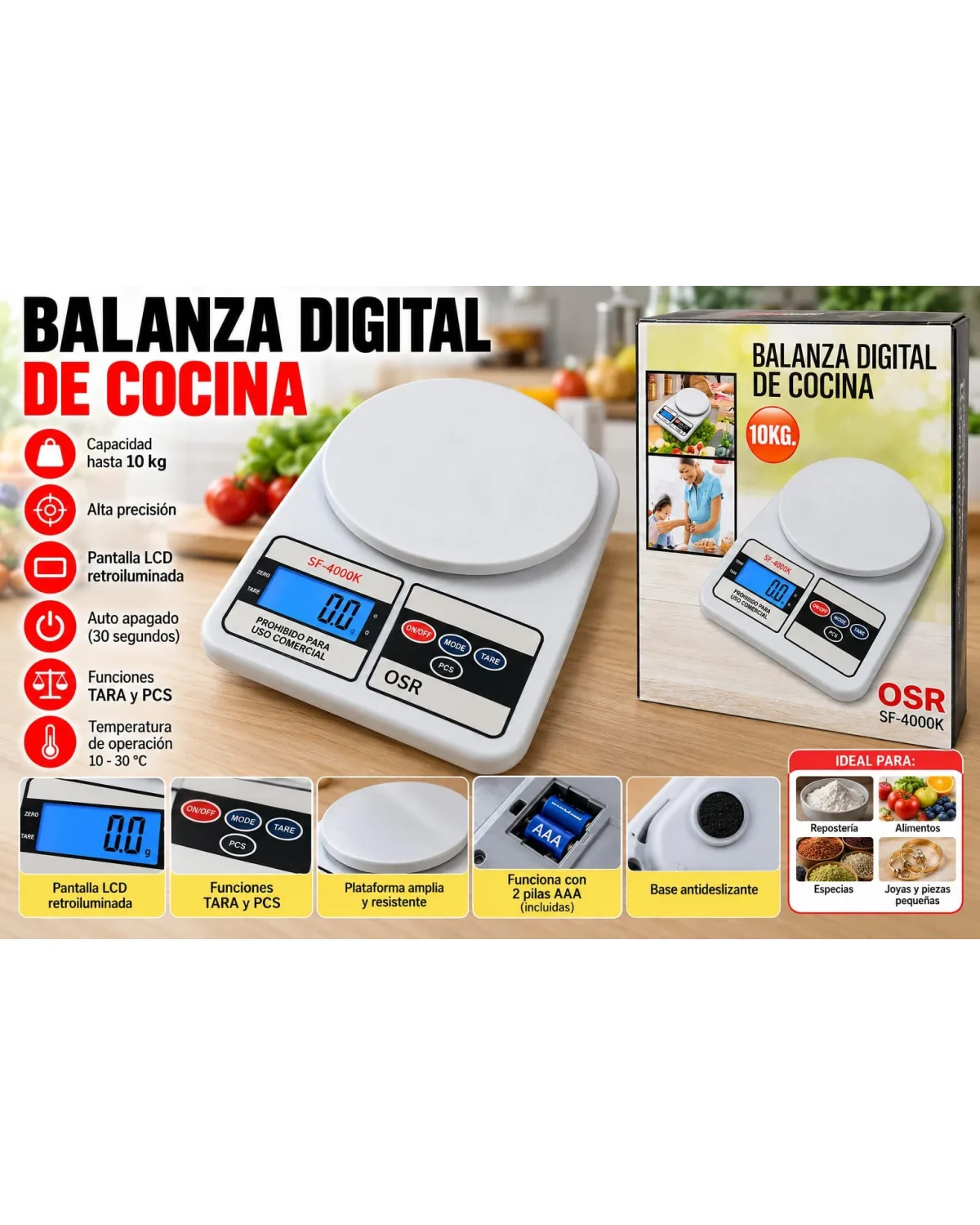 Balanza electronica portatil starvision