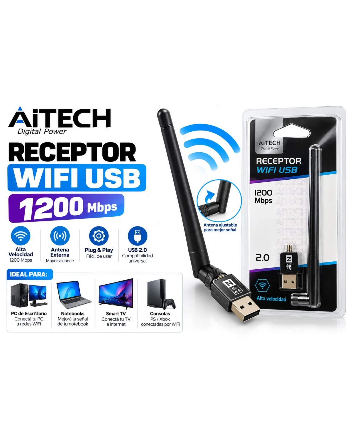 Antena usb WIFI AITECH