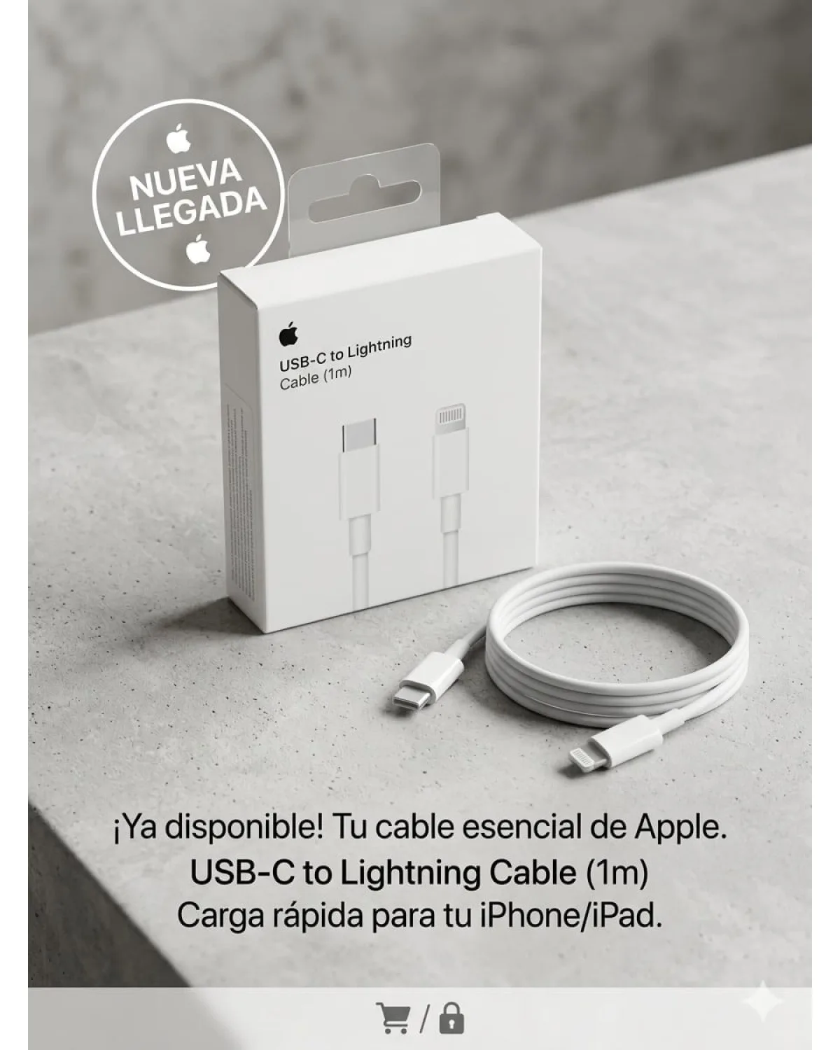 Cable usb APPLE tipoC/IPHONE