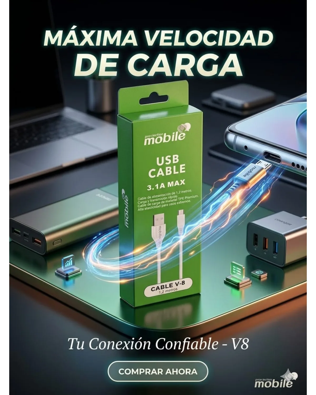Cable Usb Mobile usb/V8