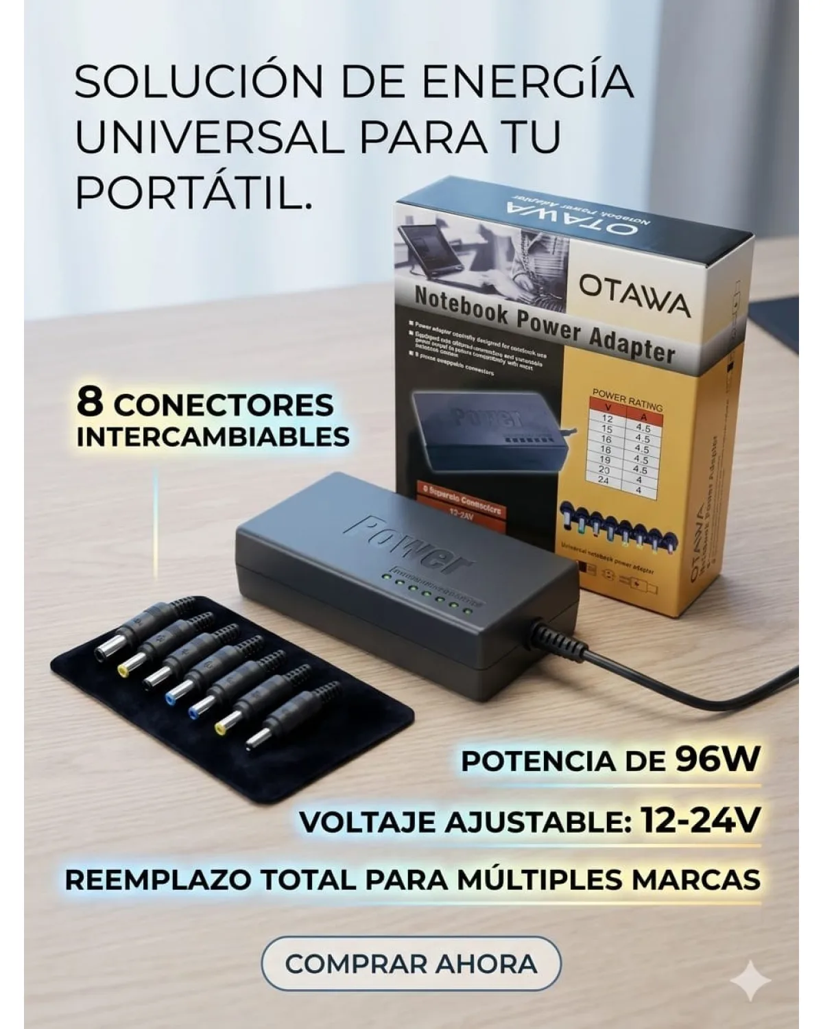 Cargador de NOTEBOOK OTAWA y OTRAS