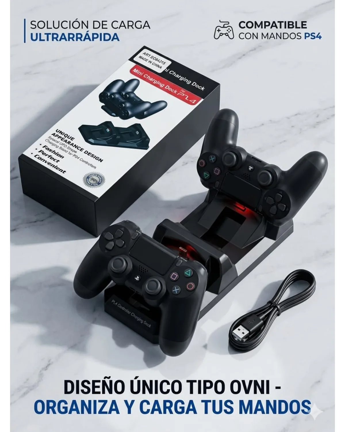 Cargador doble joystick ps4