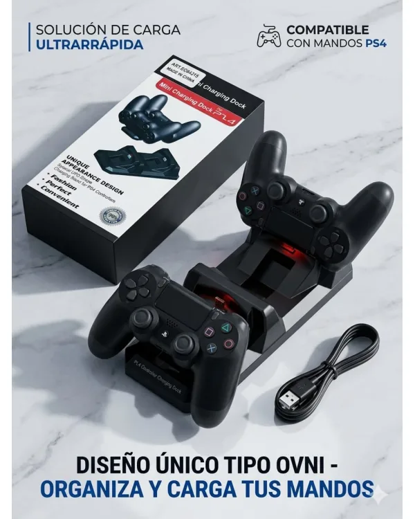 Cargador doble joystick ps4