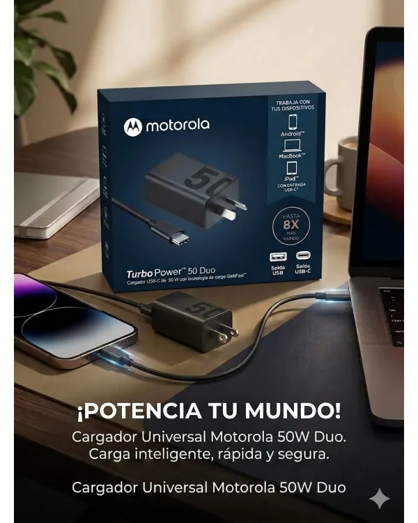 Cargador Original Motorola 50w