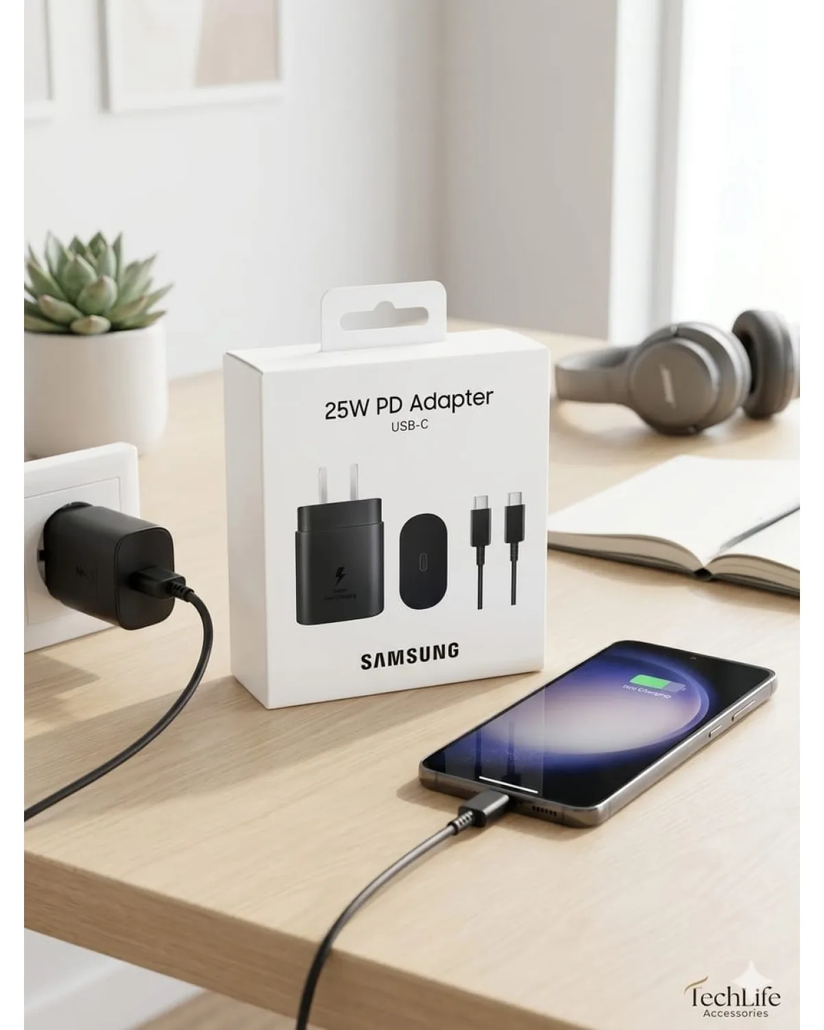 Cargador Samsung con cable 25W